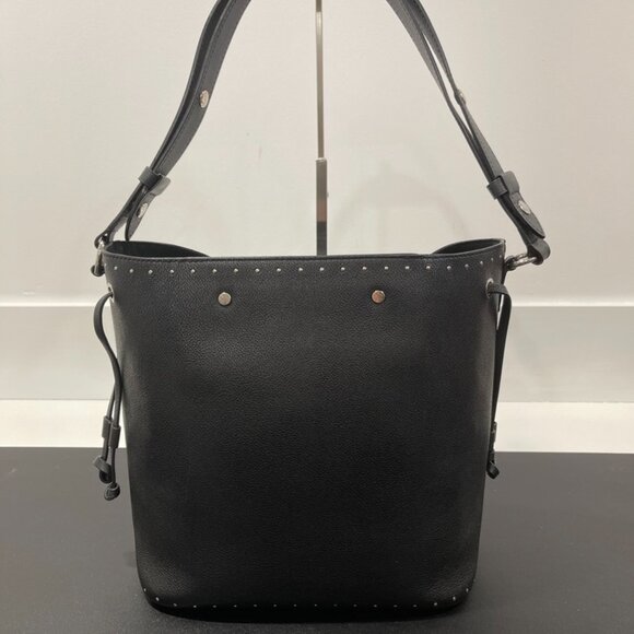 Louis Vuitton Calfskin Lockme Studs Bucket Bag Black (JB1030) - Picture 2 of 10